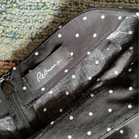 ✨3/15$ polka dot black skirt, reitmans - Picture 4 of 5